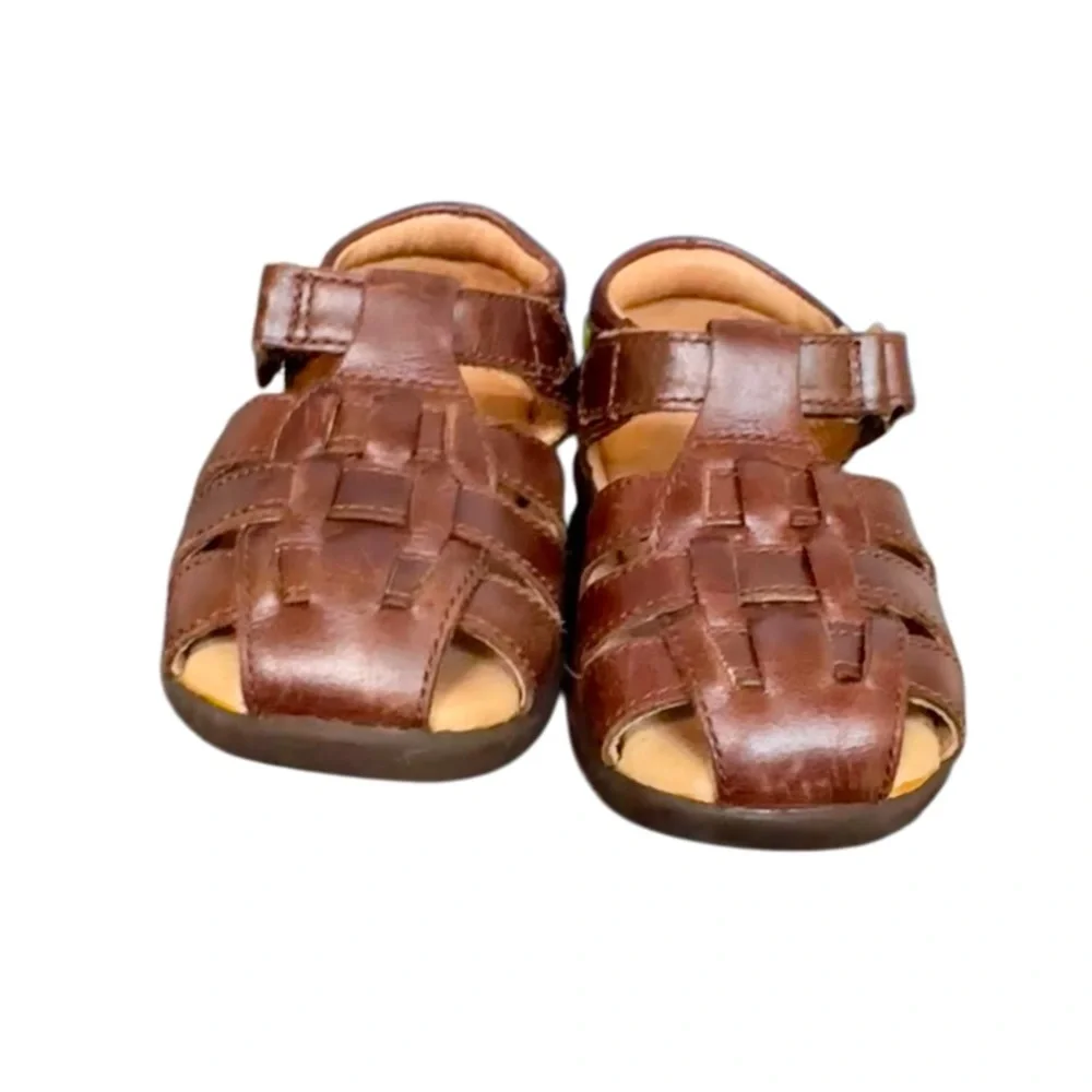STRIDE RITE baby Guppy Lea  fisherman sandals boys shoes size 5.5 wide